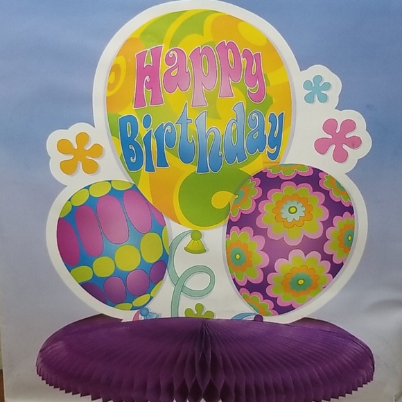 🎁💲2️⃣ 🎁❗Happy Birthday  Honeycomb Centerpiece Decoration - Picture 2 of 5